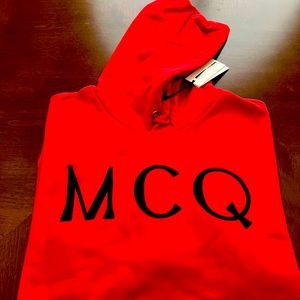 Red Alexander McQueen MCQ Embroidered Hoodie